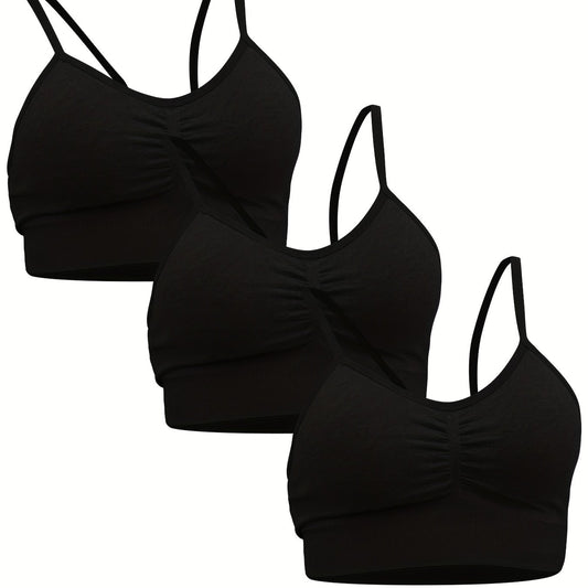 3pcs Women's Sports Bra Set for Gym & Yoga