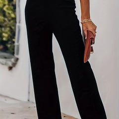 Women's Plus Solid Wide Leg Trousers