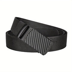 Men's Zinc Alloy Ratchet Belt Nylon Leather Belt