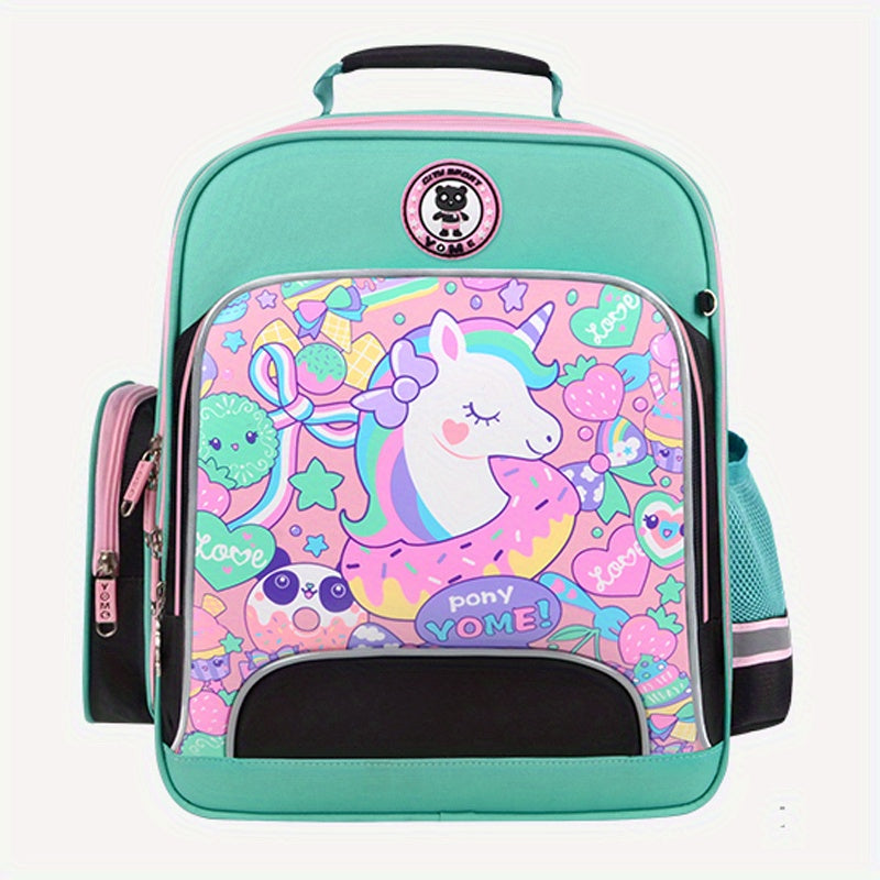 Yome Children's Backpack Primary School Cartoon Lion Dinosaur Pony Bag