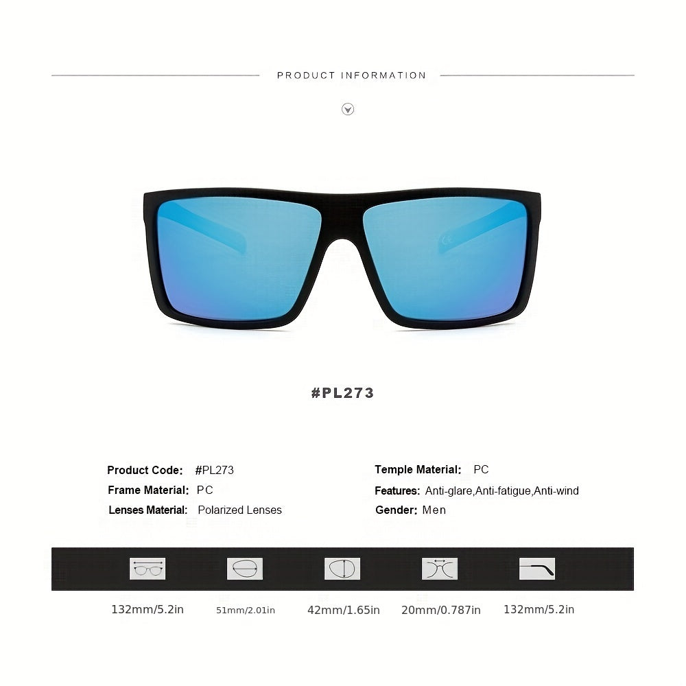 Polarized Square Sunglasses for Men Women UV400