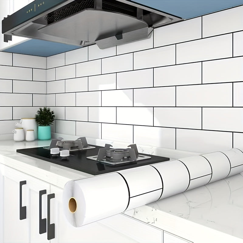 Tile Pattern Wallpaper Self Adhesive Peel & Stick for Kitchen Countertop