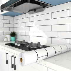 Tile Pattern Wallpaper Self Adhesive Peel & Stick for Kitchen Countertop