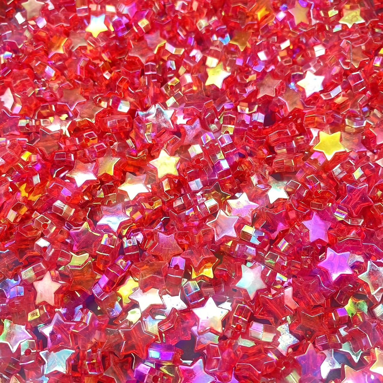 100pcs 10mm AB Five Pointed Star Beads Acrylic Loose Spacer DIY Accessories
