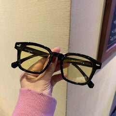 Vintage Square Sun Glasses Classic Candy Lens Transparent Sunshade Eyeglasses