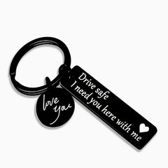 Drive Safe Keychain For Boyfriend Be Careful Driving Laser Engraved Key Chain