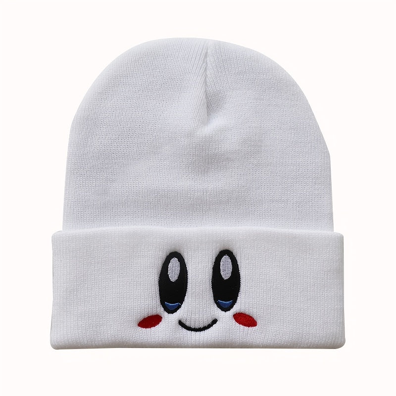 1pc Smiling Knitted Beanie Hat for Adults - Couple Winter Cap