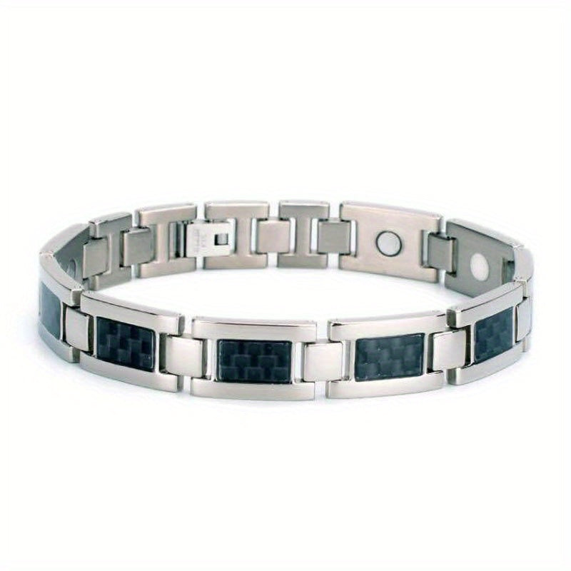 Magnetic Therapy Carbon Fiber Bracelet Stainless Steel Jewelry