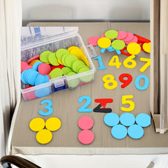 Colorful Number Memory Plate Game Math Addition Subtraction Family Learning