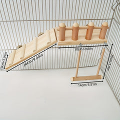 Bird Platform Swing & Climbing Ladder Set - Fun Pet Bird Toy