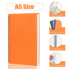 6pcs Subject Spiral Notebook College Ruled 80 Sheets Writing Journal