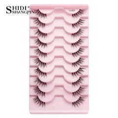 10 Pairs 3D Soft Natural False Eyelashes Fluffy Wispy Lashes Extension
