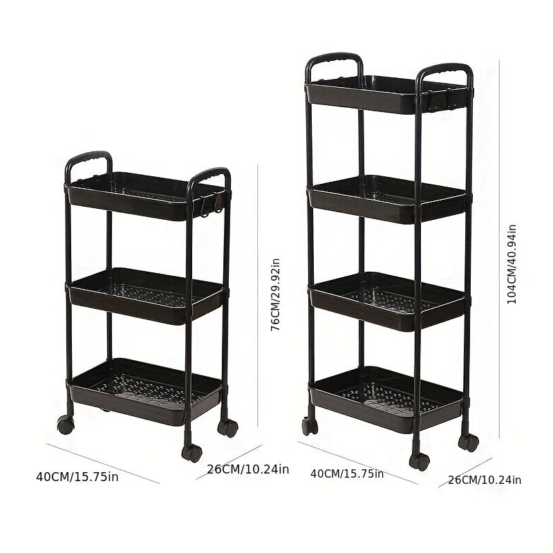 Small Cart Storage Rack with Wheels Household Bookshelf