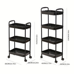 Small Cart Storage Rack with Wheels Household Bookshelf