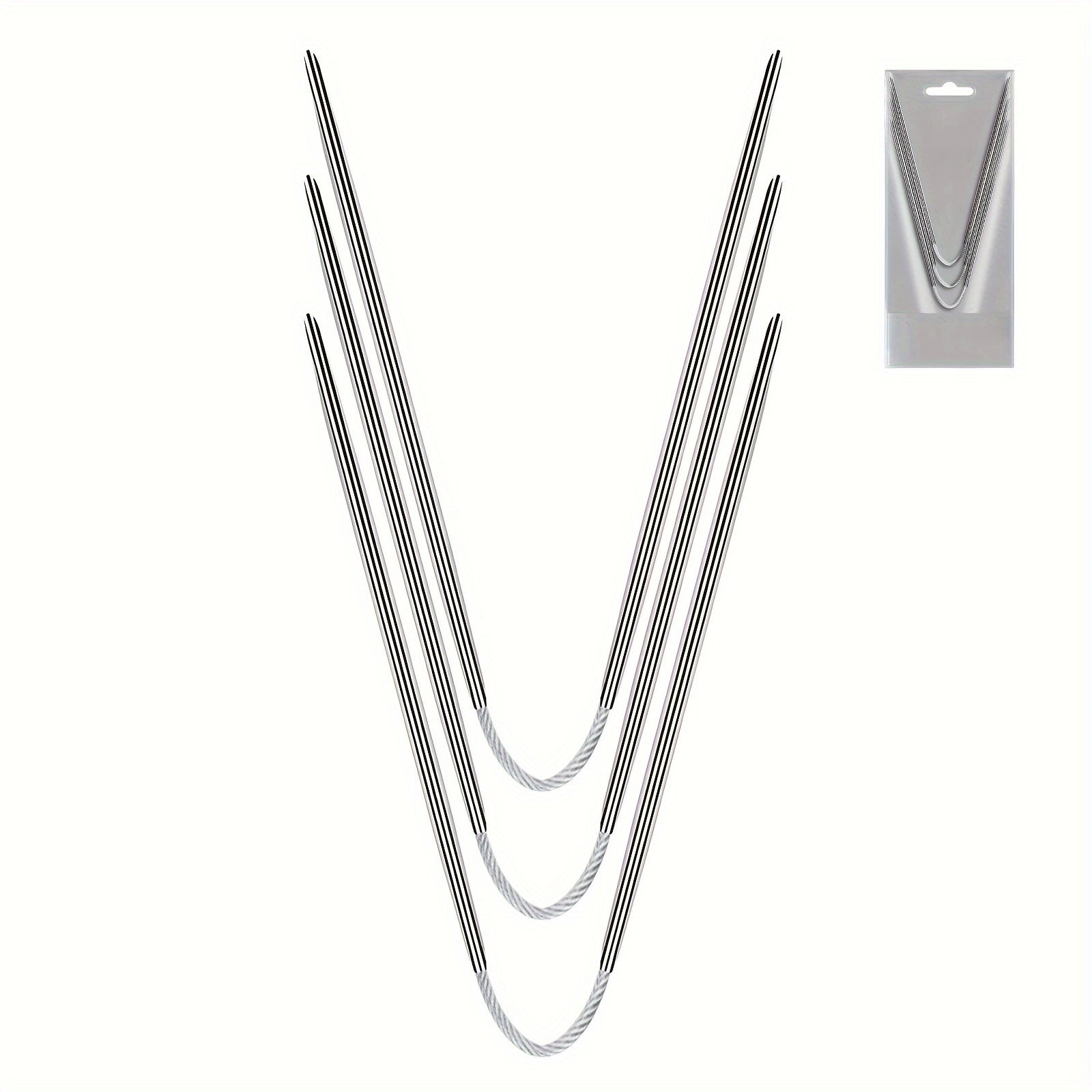 Short Circular Knitting Needles Metal for Beginners & Experienced Crochet Hook