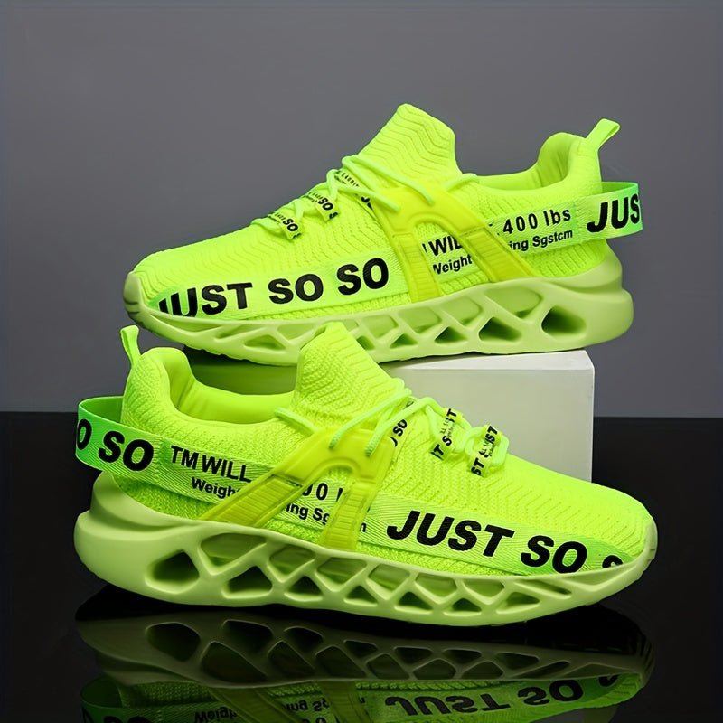 Men's Plus Size Knit Running Shoes Breathable Soft Sole Sneakers