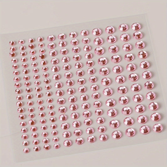 Y2K Pink Face Gems One Sheet Rhinestone Stickers