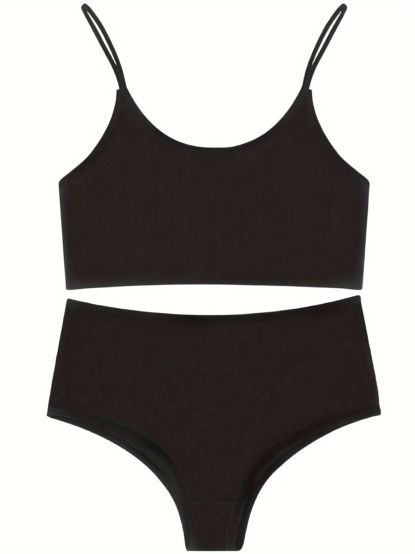 Solid Bra & Panties Lingerie Set for Women