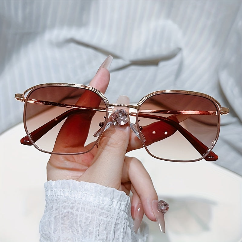 Square Metal Sunglasses UV400 Sun Shades