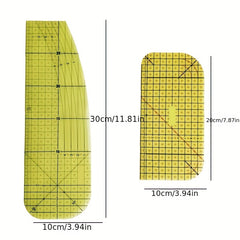 Yellow Ironing Ruler High Temp Resistance Cloth Arts Crafts DIY Sewing