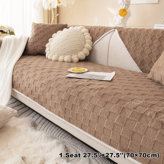 Pet-Friendly Sofa Slipcover Fuzzy Non-Slip Furniture Protector