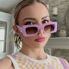 Rectangle Jelly Sunglasses Y2K Gradient Glasses UV400