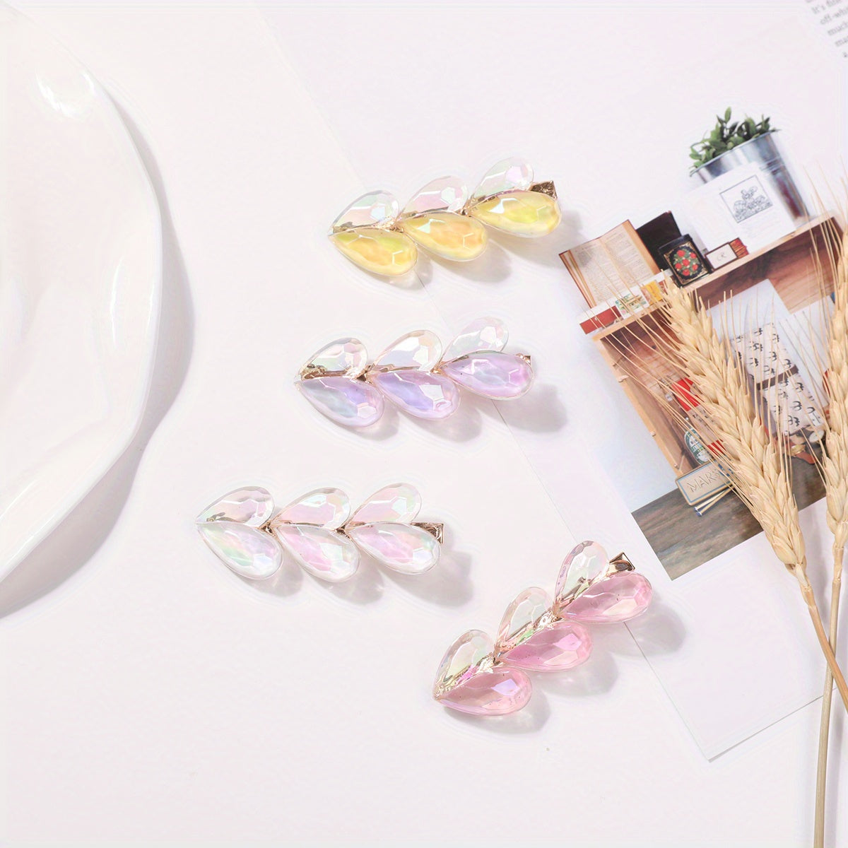 Y2K Crystal Duckbill Clip Holographic Hair Accessory Hairclip for Women Girls