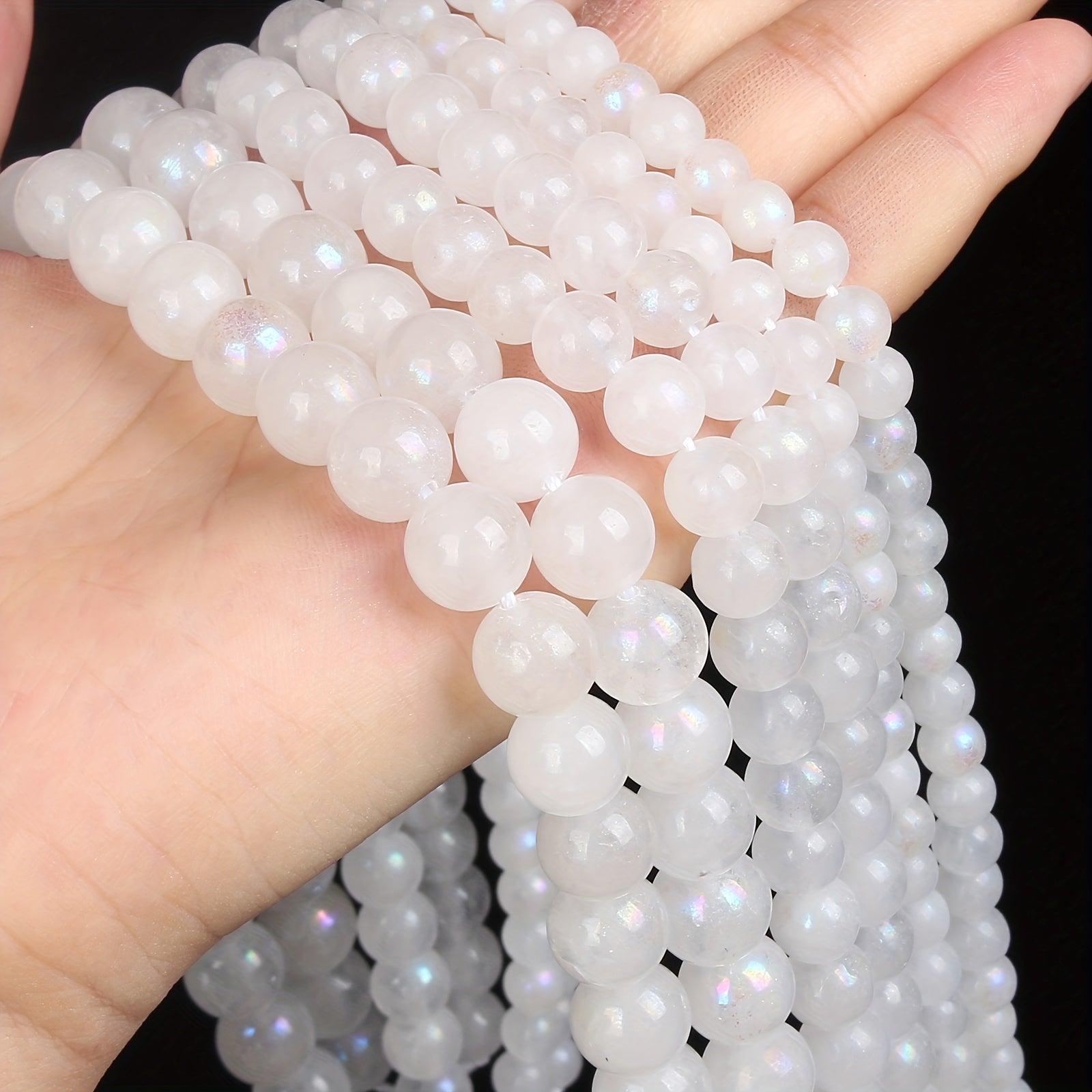 Moonstone Round Natural Stone Beads 6 8 10MM