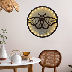 LED Lights Wooden Board Butterfly Wall Decoration Nursery Supplies