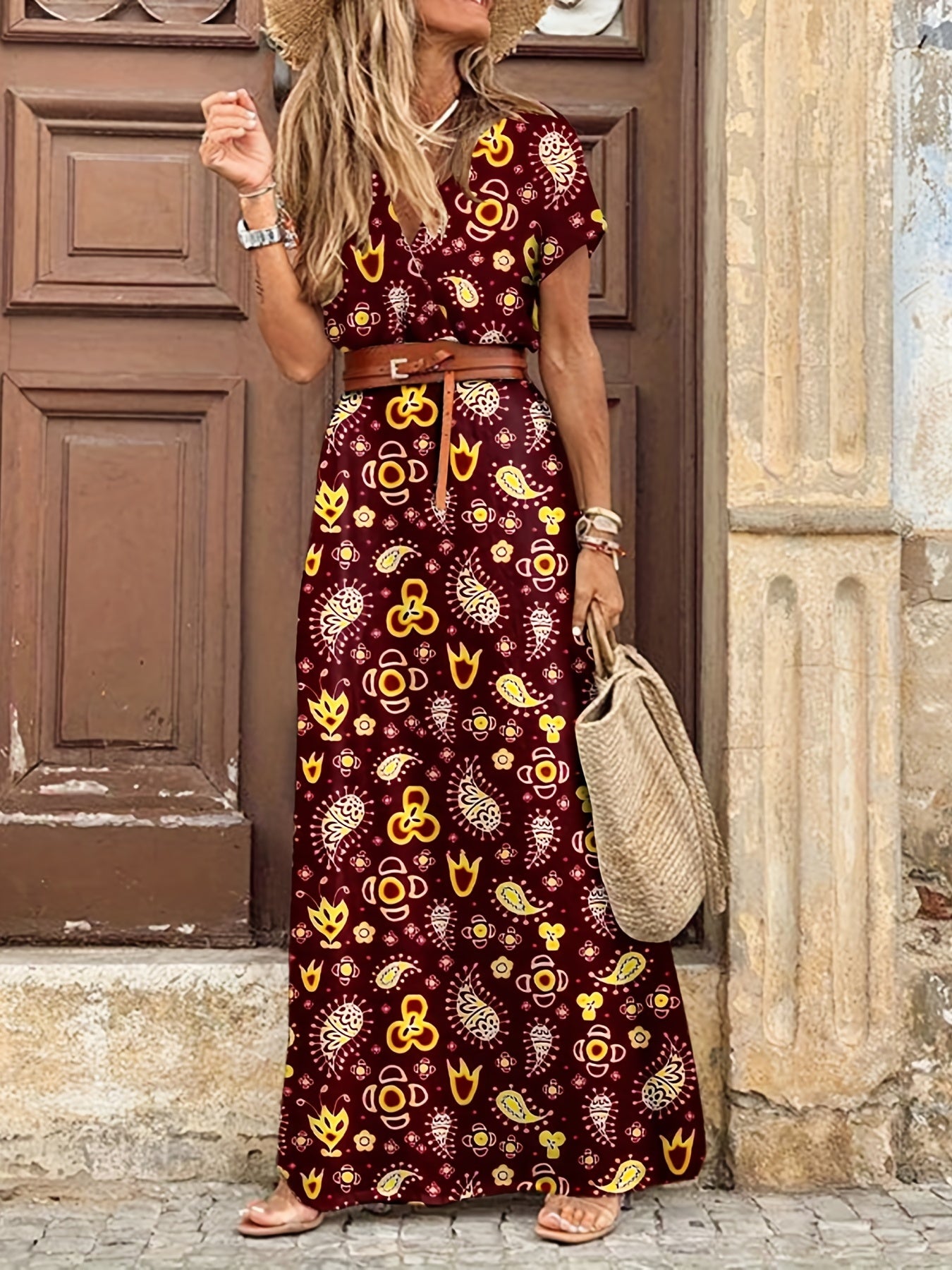 fitted lace wedding dress Paisley Print Boho Maxi Dress – Mint Velvet