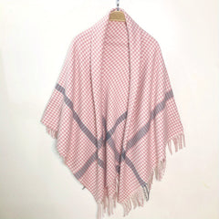 Houndstooth Shawl Blanket Scarf Warm Cashmere Wrap