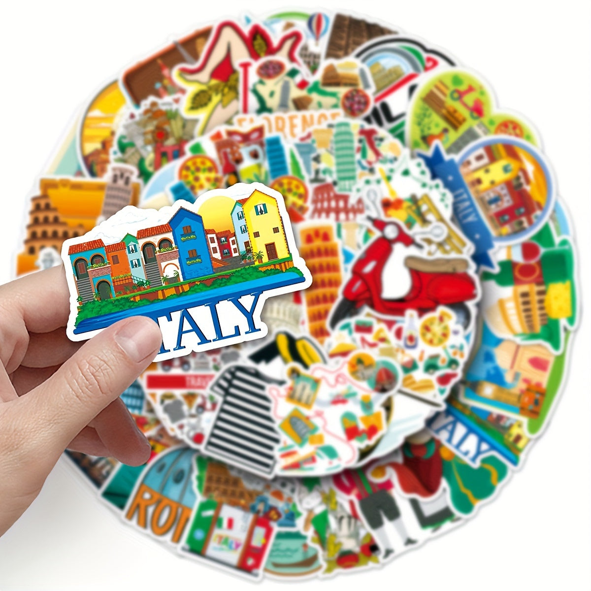 50pcs Italian Landscape Graffiti Stickers DIY Skateboard Notebook Waterproof