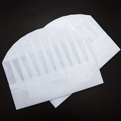 10pcs Disposable Chef Hats Unisex Kitchen Caps for Home Kitchen