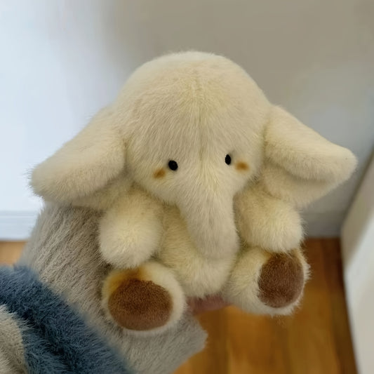 Cream Elephant Stuffed Toy Pendant for Valentine's/Birthday