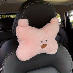 Cartoon Plush Pillow Car Headrest Neck Support