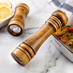 Wooden Pepper Grinder Manual Spice Mill Reusable Bottle BBQ