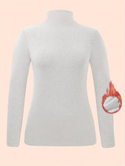 Women's Turtleneck Thermal Long Sleeve Top