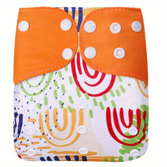 Cartoon Print Reusable Baby Cloth Diaper