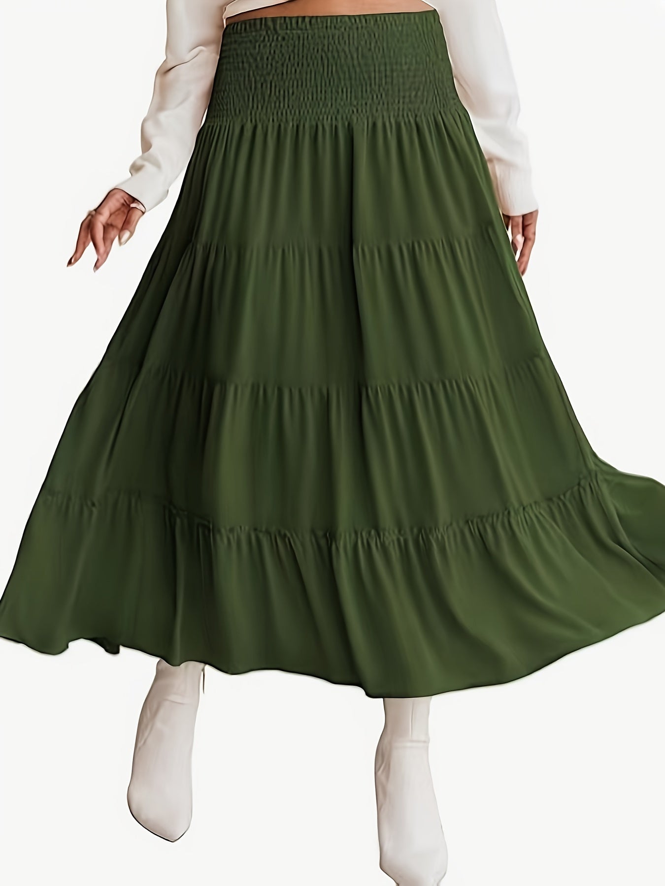  Boho Skirt Women's High Waist Smock Skirt