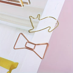 1pc Cartoon Paper Clip Folder Crank Pin Creative Cat Crown Love Shaping Clip