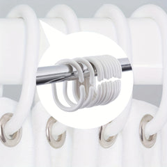12pcs Shower Curtain Hooks Bathroom Accessories