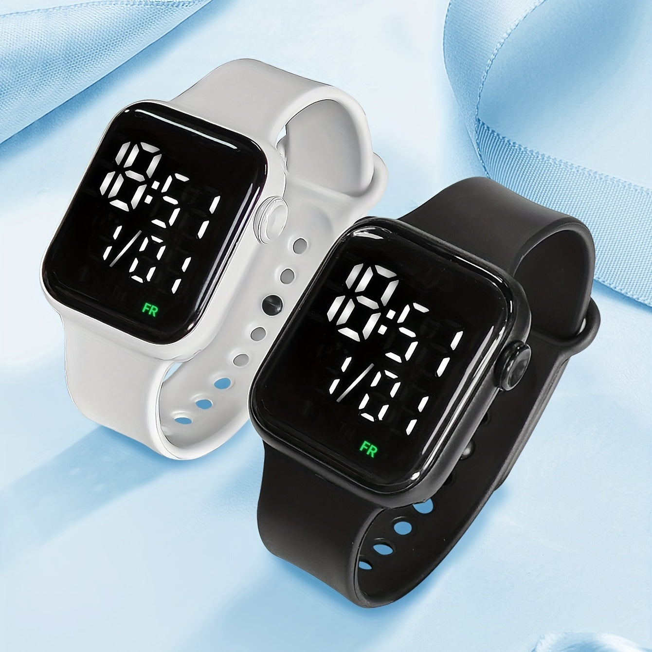 2pcs Sports LED Rolling Watches Non Waterproof