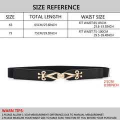 Geometric Flower Buckle Belt Elastic Thin Waistband Vintage Women Coat Belts