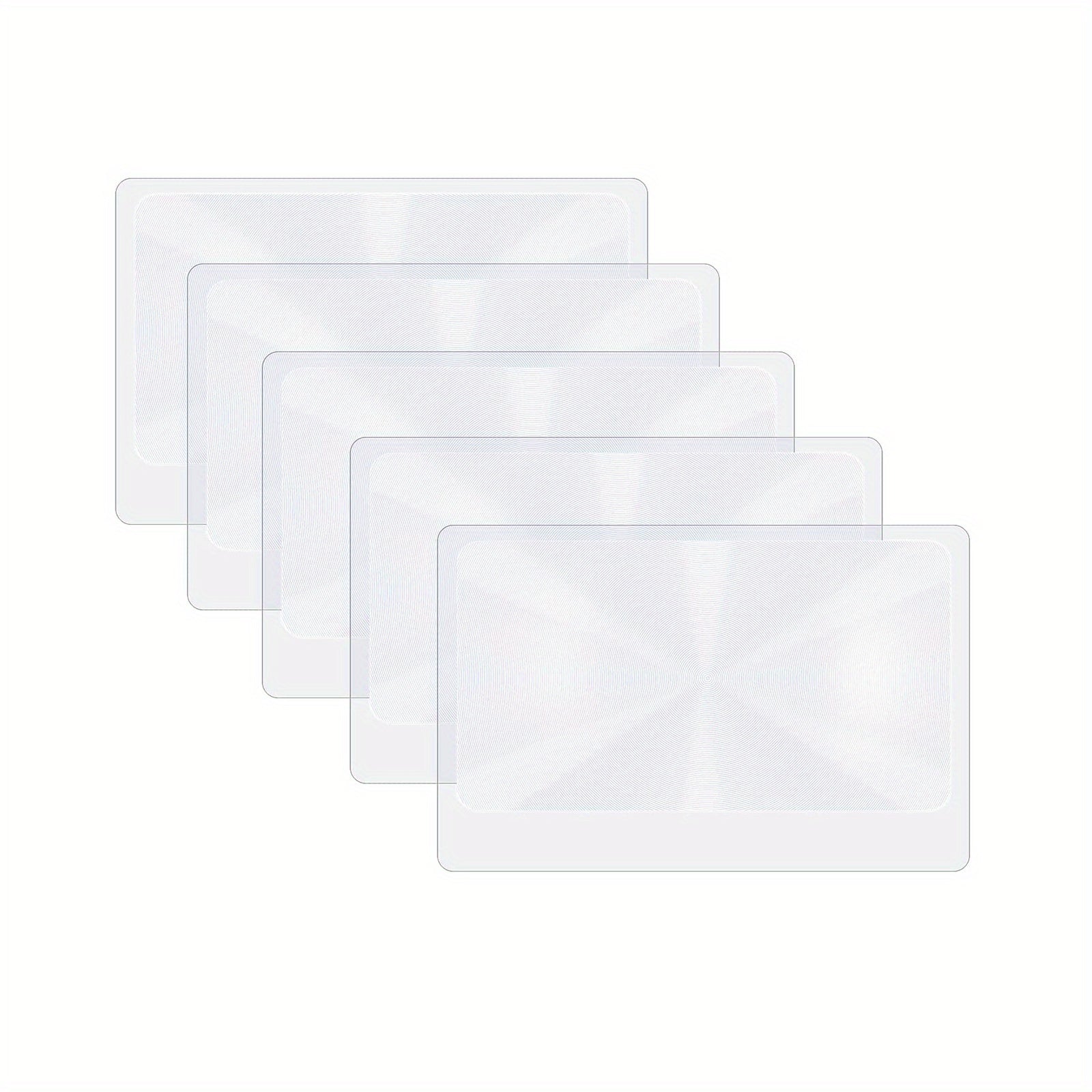 5-Pack Credit Card Magnifiers 3X Portable Pocket Magnifying Glass