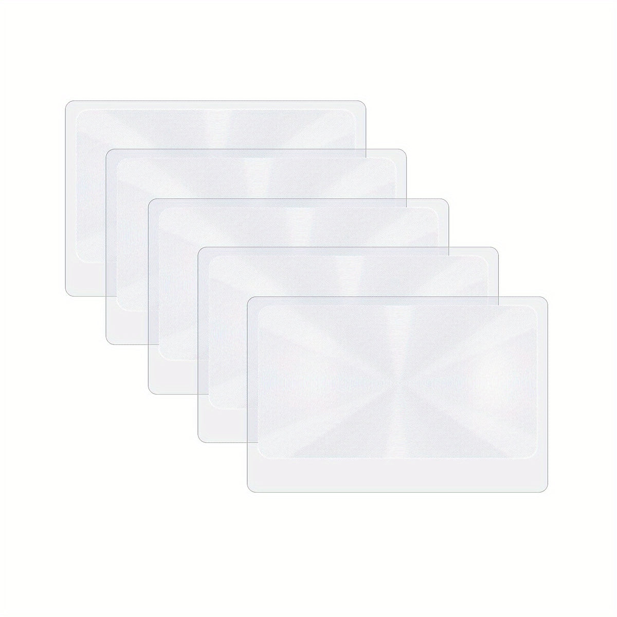 5-Pack Credit Card Magnifiers 3X Portable Pocket Magnifying Glass