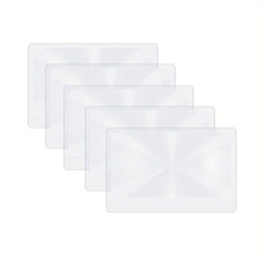 5-Pack Credit Card Magnifiers 3X Portable Pocket Magnifying Glass