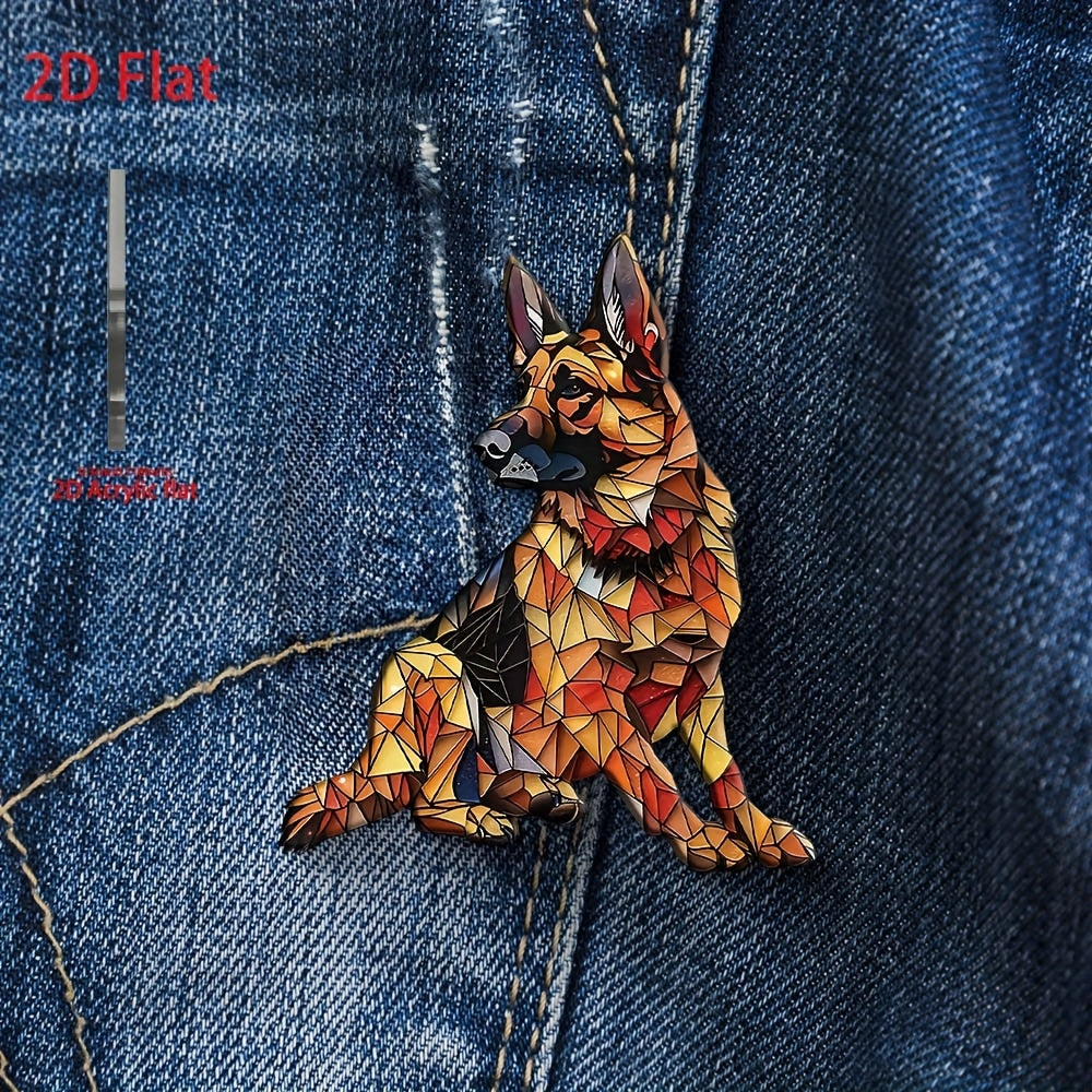 Stylish 2D Acrylic De Mu Brooch DIY Accessory