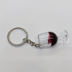 Resin Red Wine Cup Keychain Novelty Charm Pendant