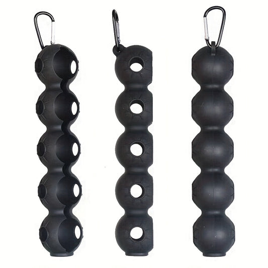 5-Ball Silicone Golf Ball Holder with Secure Buckle