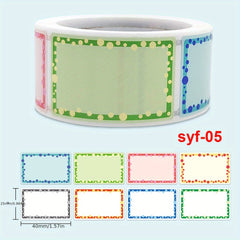Cartoon Name Label Sticker Roll, Handwritten Adhesive Book Name Tag